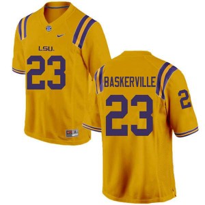 Men Micah Baskerville Gold Tigers #23 Stitched Jerseys