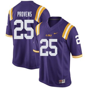 Mens Tae Provens Purple LSU #25 Football Jerseys
