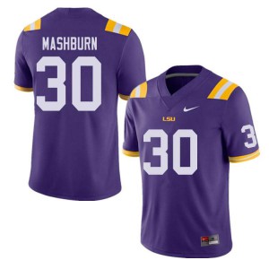 Mens Jack Mashburn Purple LSU #30 NCAA Jersey