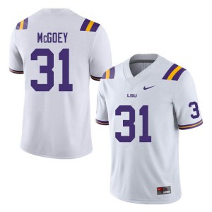 Men's Thomas McGoey White Louisiana State Tigers #31 College Jersey