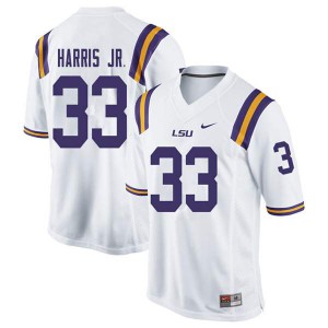 Men's Todd Harris Jr. White LSU #33 Player Jersey