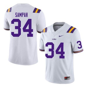 Mens Antoine Sampah White Tigers #34 Official Jersey