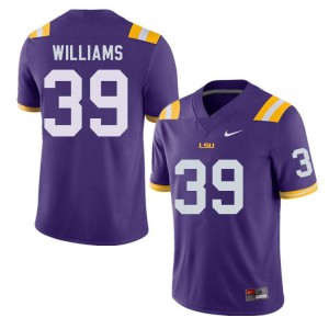 Men's Mike Williams Purple Louisiana State Tigers #39 Official Jerseys