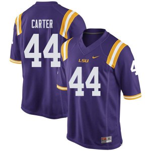 Men Tory Carter Purple Tigers #44 Official Jerseys