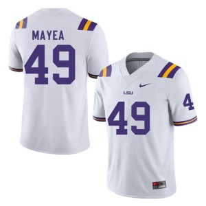 Men Jansen Mayea White Louisiana State Tigers #49 University Jersey