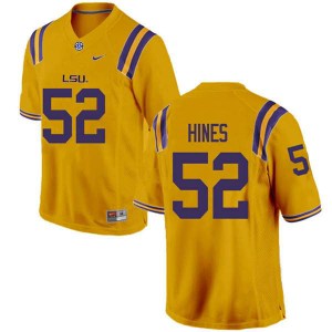 Men's Chasen Hines Gold Tigers #52 Stitch Jersey