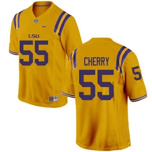 Men's Jarell Cherry Gold Louisiana State Tigers #55 Stitched Jersey