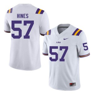 Men Chasen Hines White Tigers #57 Embroidery Jerseys