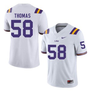 Mens Kardell Thomas White Tigers #58 Player Jersey