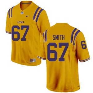 Mens Cole Smith Gold LSU #67 College Jerseys