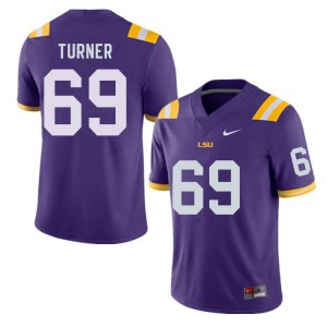 Mens Charles Turner Purple Tigers #69 Alumni Jersey