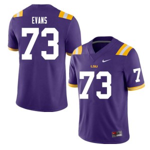 Mens Joseph Evans Purple Louisiana State Tigers #73 Stitched Jersey