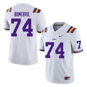 Mens Marcus Dumervil White Louisiana State Tigers #74 Official Jersey