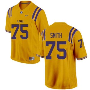 Mens Michael Smith Gold Louisiana State Tigers #75 University Jerseys