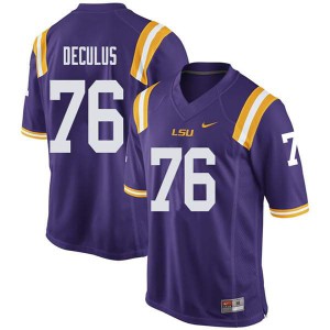 Mens Austin Deculus Purple Louisiana State Tigers #76 College Jerseys