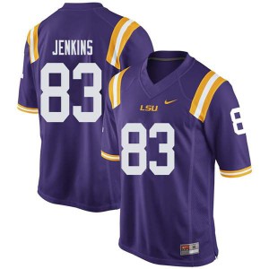 Men Jaray Jenkins Purple LSU Tigers #83 NCAA Jerseys