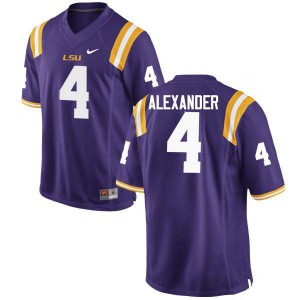 Men's Charles Alexander Purple LSU #4 Football Jerseys