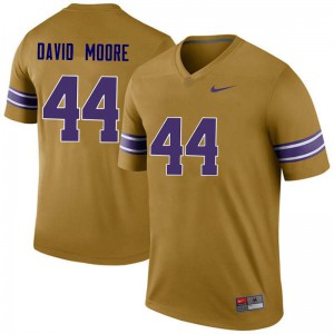 Mens John David Moore Gold LSU #44 Legend Official Jerseys