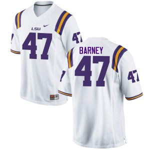 Men Chance Barney White LSU #47 Player Jerseys