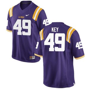 Mens Arden Key Purple Louisiana State Tigers #49 NCAA Jersey