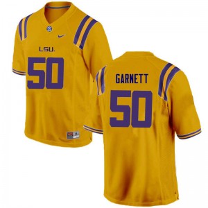 Mens Layton Garnett Gold Louisiana State Tigers #50 NCAA Jersey