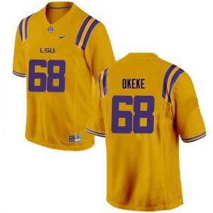 Mens Chidi Okeke Gold Tigers #68 Official Jersey