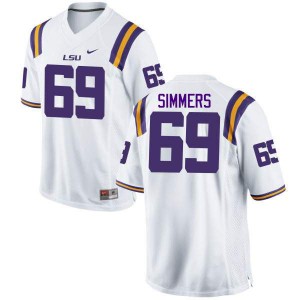 Men Turner Simmers White LSU #69 Player Jersey