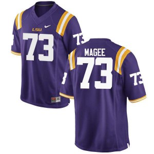 Men's Adrian Magee Purple LSU #73 Stitch Jersey