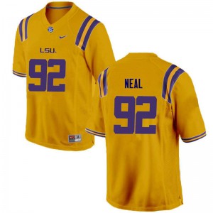 Men Lewis Neal Gold Louisiana State Tigers #92 High School Jerseys