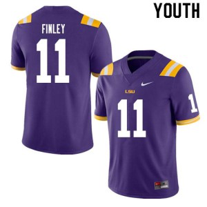 Youth TJ Finley Purple Tigers #11 Official Jerseys