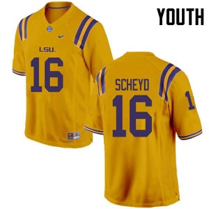 Youth Tiger Scheyd Gold Tigers #16 Stitched Jersey