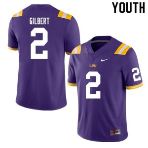 Youth Arik Gilbert Purple Tigers #2 University Jersey