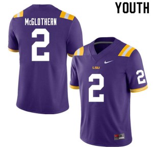 Youth Dwight McGlothern Purple Tigers #2 University Jerseys