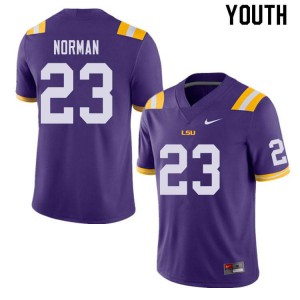 Youth Corren Norman Purple Tigers #23 Stitched Jerseys