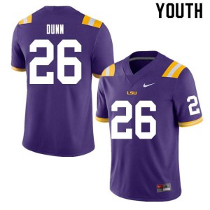 Youth Keenen Dunn Purple Tigers #26 University Jersey