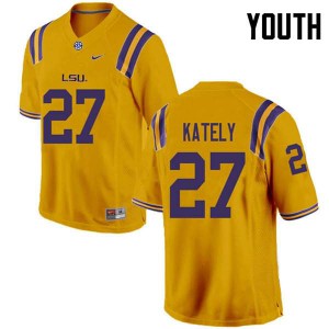 Youth Treven Kately Gold Louisiana State Tigers #27 Player Jersey
