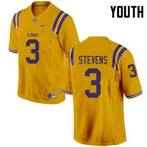Youth JaCoby Stevens Gold Tigers #3 Official Jerseys
