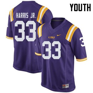 Youth Todd Harris Jr. Purple Tigers #33 Official Jerseys