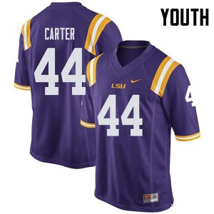 Youth Tory Carter Purple LSU Tigers #44 NCAA Jerseys
