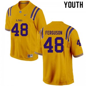 Youth Blake Ferguson Gold Tigers #48 NCAA Jerseys