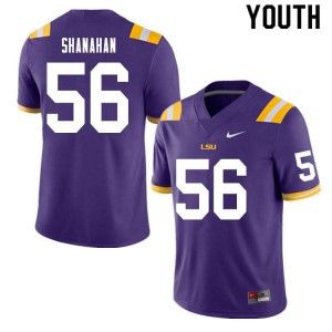Youth Liam Shanahan Purple LSU #56 High School Jerseys