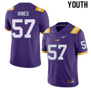 Youth Chasen Hines Purple LSU #57 Player Jersey