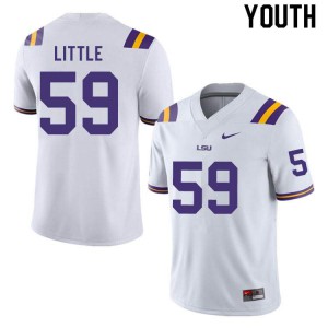 Youth Desmond Little White Louisiana State Tigers #59 College Jersey