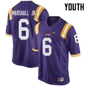 Youth Terrace Marshall Jr. Purple LSU #6 NCAA Jerseys