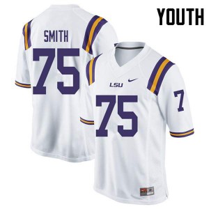 Youth Michael Smith White Louisiana State Tigers #75 Player Jersey