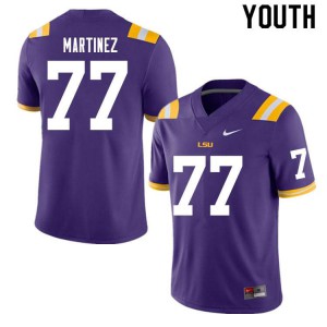 Youth Marlon Martinez Purple Tigers #77 NCAA Jersey