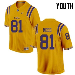 Youth Thaddeus Moss Gold Tigers #81 Player Jersey
