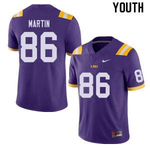 Youth Michael Martin Purple Tigers #86 Football Jerseys