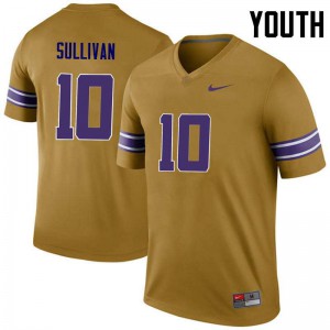 Youth Stephen Sullivan Gold LSU Tigers #10 Legend Stitch Jersey