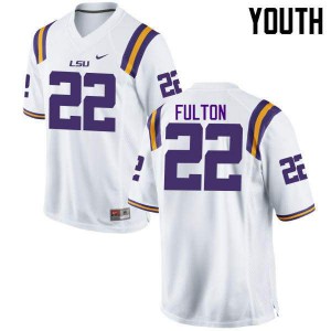 Youth Kristian Fulton White Tigers #22 College Jerseys